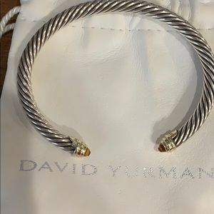 David Yurman 5mm cable with citrine tips